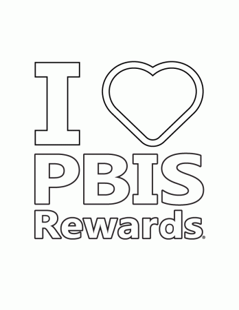 I love PBIS Rewards coloring page