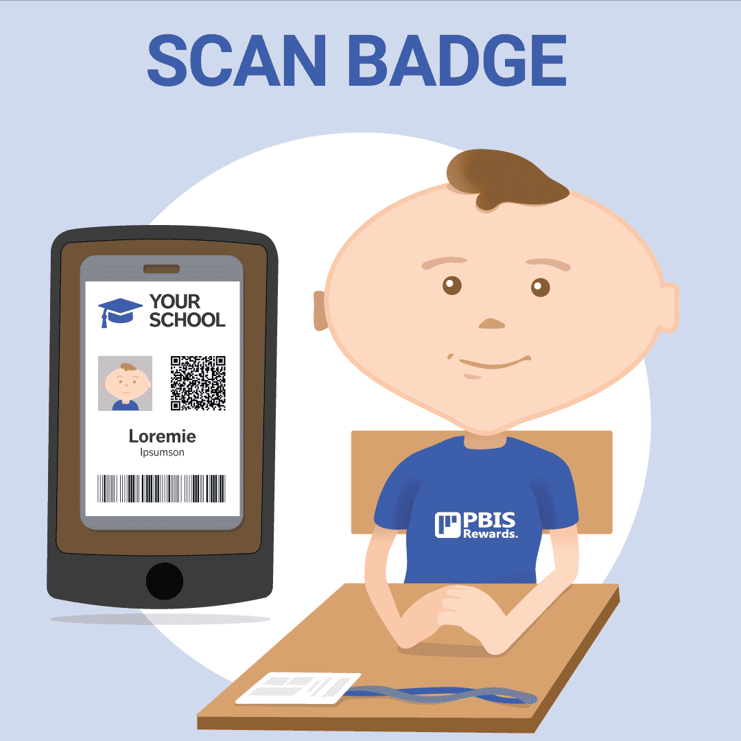 PBIS Rewards - Step 2 - Scan Badge or Search for Student